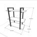 Prateleira industrial para banheiro aço cor preto prateleiras 30 cm cor preto modelo ind09pb