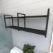 Prateleira industrial para banheiro aço cor preto prateleiras 30cm cor preto modelo ind04pb