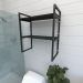 Prateleira industrial para banheiro aço cor preto prateleiras 30cm cor preto modelo ind08pb