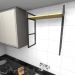Prateleira industrial para cozinha aço cor preto prateleiras 30 cm cor OSB modelo ind15osbc