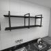 Prateleira industrial para cozinha aço cor preto prateleiras 30cm cor preto modelo ind05pc