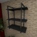 Prateleira industrial para escritório aço cor preto prateleiras 30 cm cor preto modelo ind09pes
