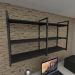 Prateleira industrial para escritório aço cor preto prateleiras 30 cm cor preto modelo ind11pes