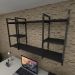 Prateleira industrial para escritório aço cor preto prateleiras 30 cm cor preto modelo ind17pes