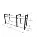 Prateleira industrial para escritório aço cor preto prateleiras 30 cm cor preto modelo ind21pes