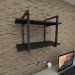 Prateleira industrial para escritório aço cor preto prateleiras 30cm cor preto modelo ind02pes