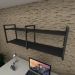 Prateleira industrial para escritório aço cor preto prateleiras 30cm cor preto modelo ind04pes