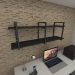 Prateleira industrial para escritório aço cor preto prateleiras 30cm cor preto modelo ind05pes