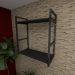Prateleira industrial para escritório aço cor preto prateleiras 30cm cor preto modelo ind10pes
