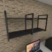 Prateleira industrial para escritório aço cor preto prateleiras 30cm cor preto modelo ind22pes