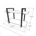 Prateleira industrial para lavanderia aço cor preto prateleiras 30 cm cor cinza modelo ind02clav