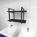 Prateleira industrial para lavanderia aço cor preto prateleiras 30 cm cor preto modelo ind02plav