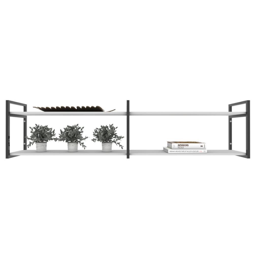 Prateleira industrial sala estar estante nicho parede ferro madeira suporte branco off white