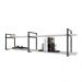 Prateleira industrial sala estar estante nicho parede ferro madeira suporte branco off white