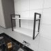 Prateleira industrialcozinha aço preto 30cm cor branca ind01bc