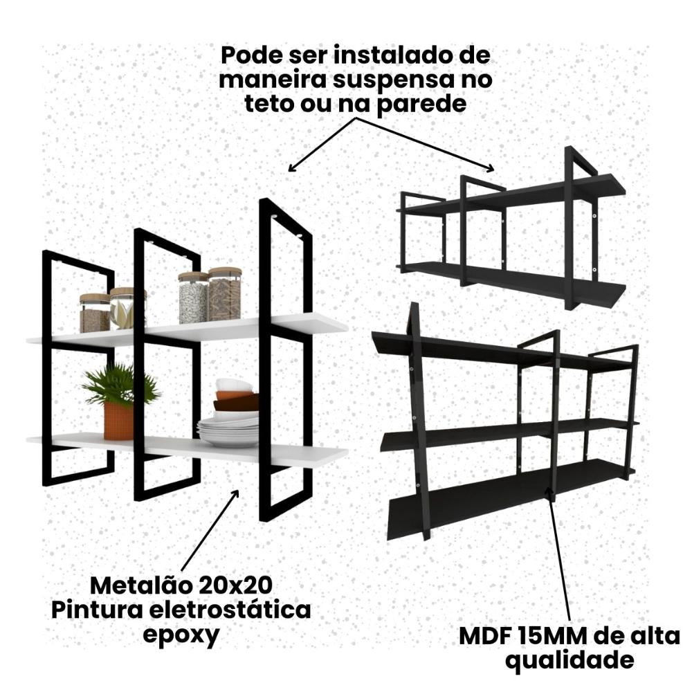 Prateleira lavanderia preto area de serviço nicho multi uso simples estante mdf