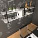 Prateleira moveis escritorio quarto estante infantil planta branco organizador brinquedos