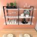 Prateleira nichos cozinha branco off white suporte industrial suspensa