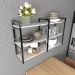 Prateleira nichos cozinha branco off white suporte industrial suspensa
