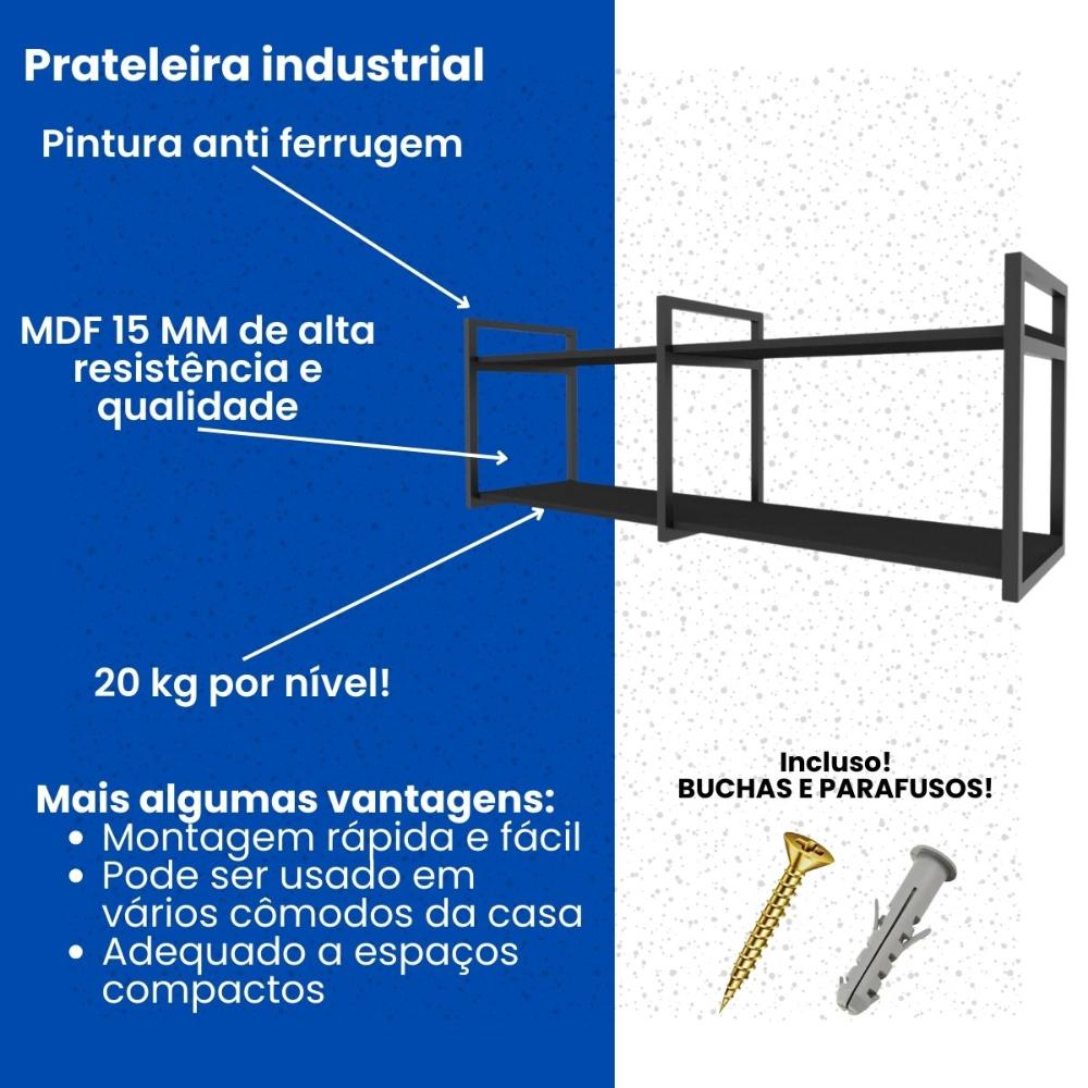 Prateleira sala estar estante nicho parede mdf suspensa pratileira ferro branco off white