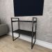 Rack estilo industrial aço cor preto prateleiras 30 cm cor preto modelo ind08prk