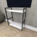 Rack estilo industrial aço cor preto prateleiras 30cm cor branca modelo ind10brk