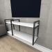 Rack estilo industrial aço cor preto prateleiras 30cm cor branca modelo ind19brk