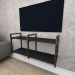 Rack estilo industrial aço cor preto prateleiras 30cm cor preto modelo ind22prk