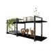 Rack industrial estante tv sala suspeso retro moderno simples pequeno 55 preto