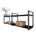 Rack industrial estante tv sala suspeso retro moderno simples pequeno 55 preto