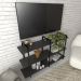 Rack industrial estante tv sala suspeso retro moderno simples pequeno 55 preto