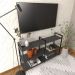 Rack industrial estante tv sala suspeso retro moderno simples pequeno 55 preto