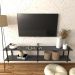 Rack industrial estante tv sala suspeso retro moderno simples pequeno 55 preto