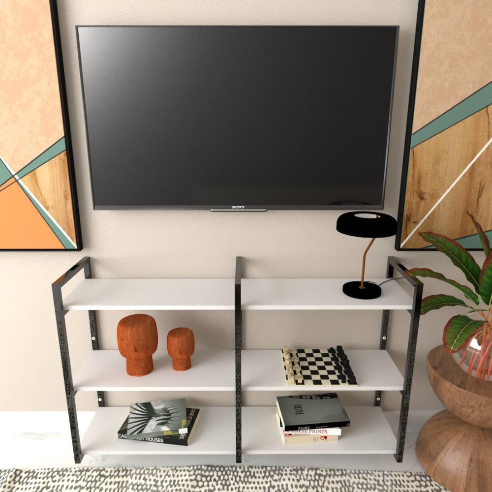 Rack industrial home parede hack bancada rack rak branco off white