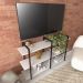 Rack industrial home parede hack bancada rack rak branco off white