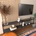 Rack industrial home parede hack bancada rack rak preto