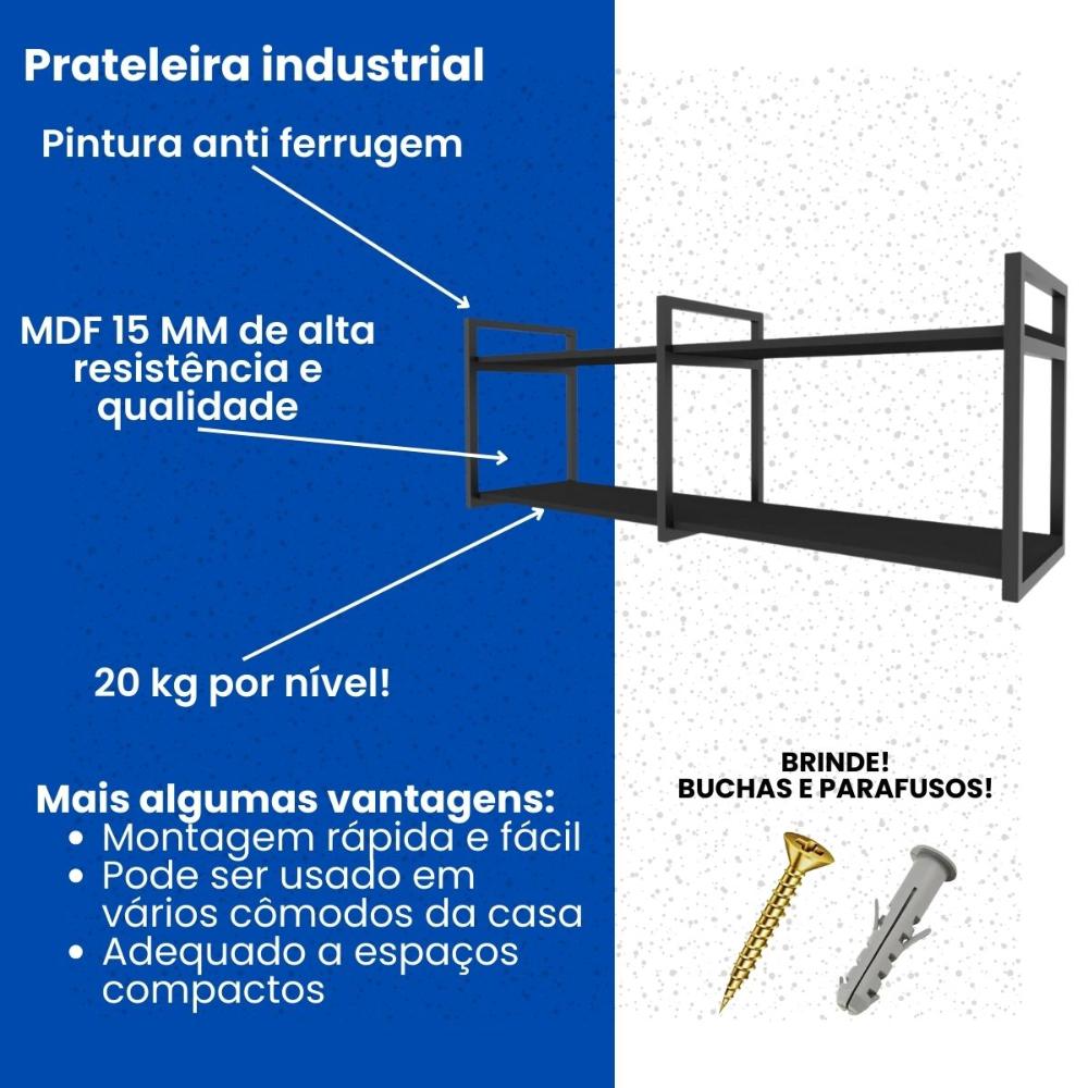 Rack industrial home parede hack bancada rack rak preto
