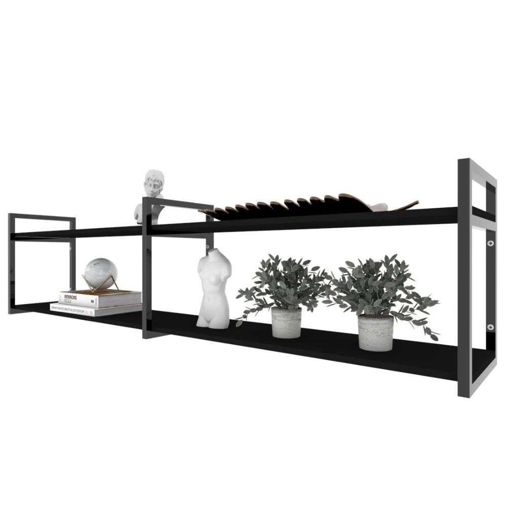 Rack industrial home parede hack bancada rack rak preto