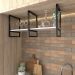 Suporte estilo industrial kit com 3 40x30 suporte industrial pratileira prateleira industrial cozinha suporte