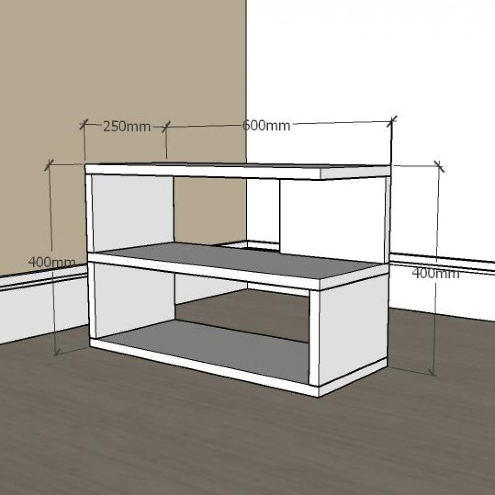 kit com 2 Mesa de cabeceira slim em mdf Preto