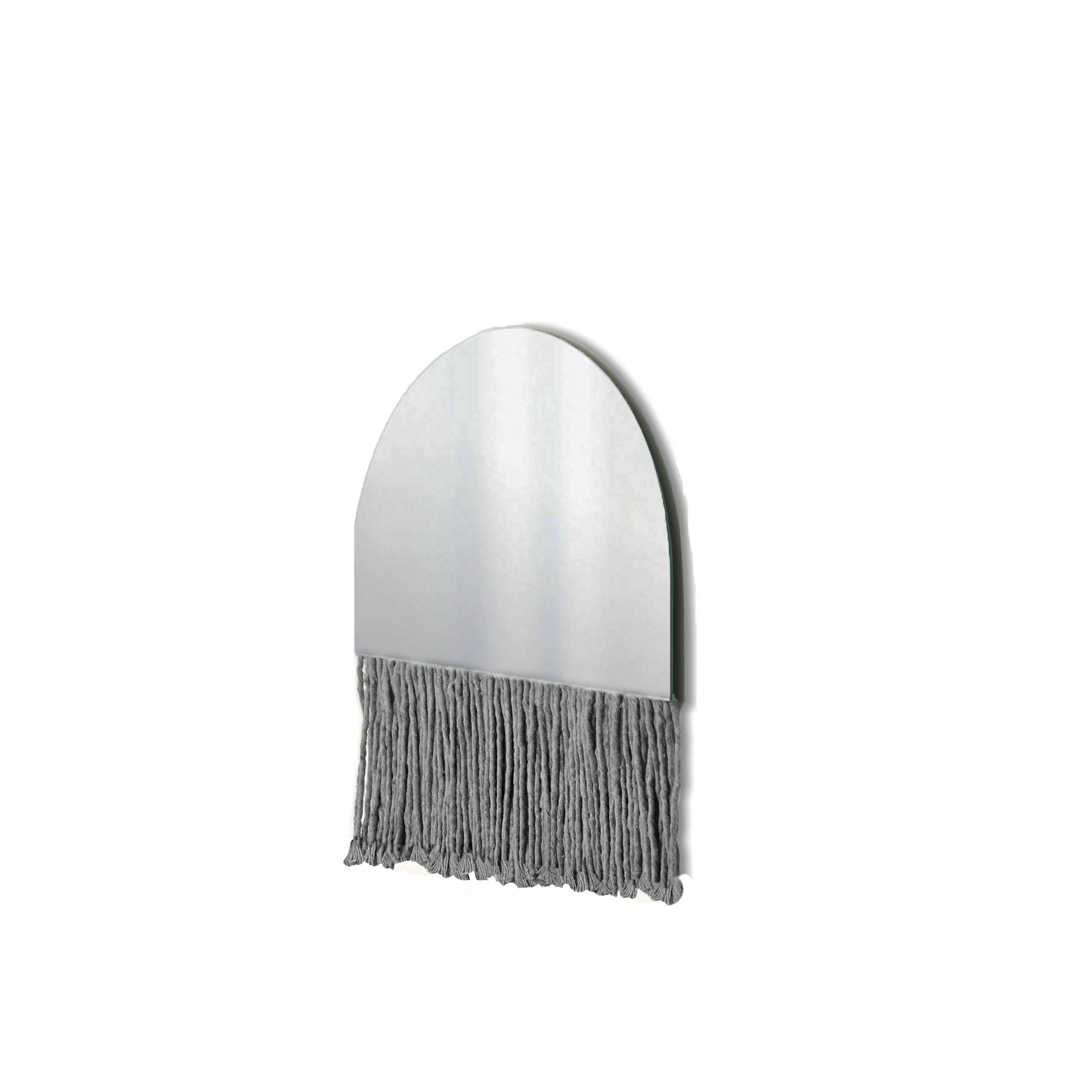  Espelho Decorativo Half Bangs Cinza 27 cm 