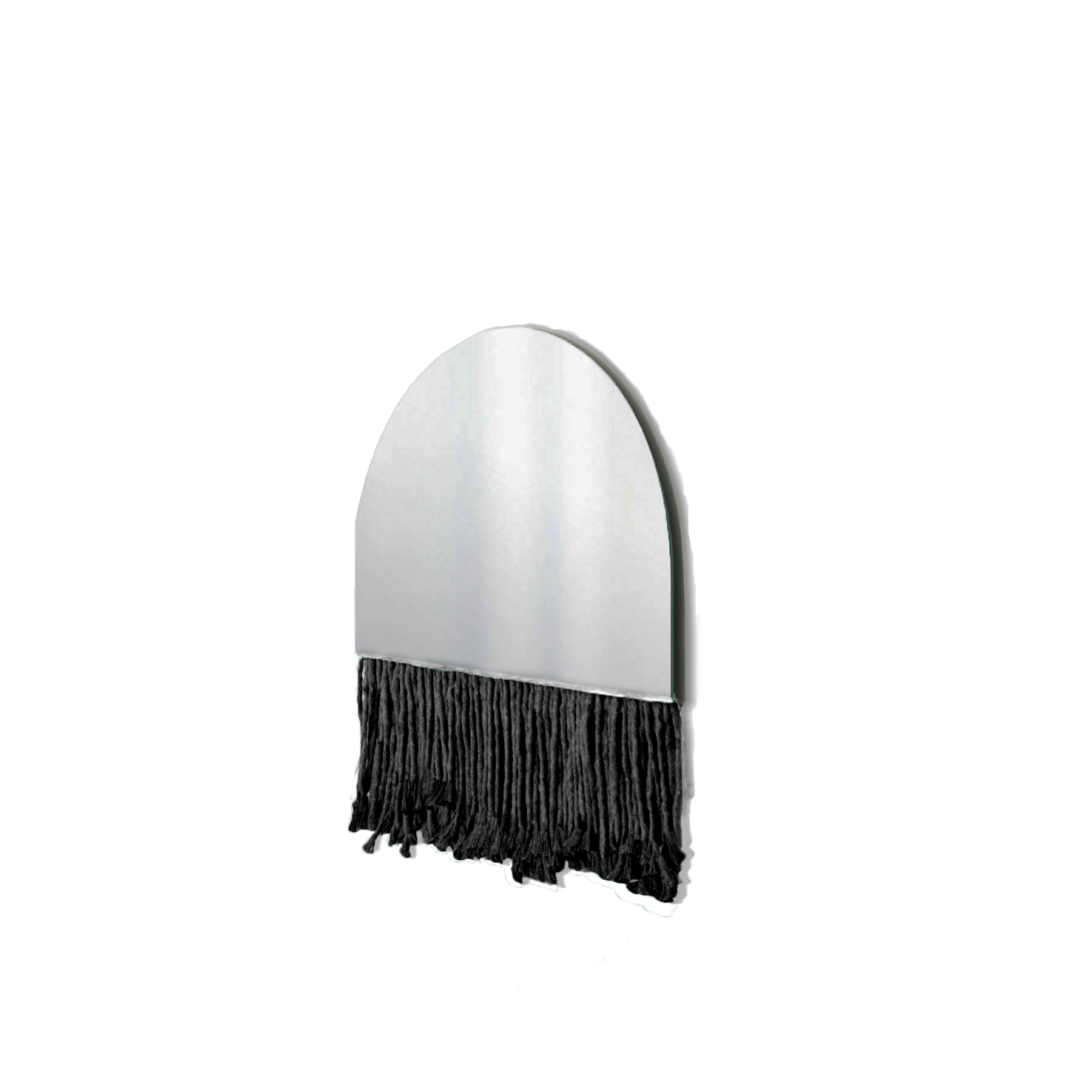  Espelho Decorativo Half Bangs Preto 27 cm 