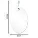  Espelho Decorativo Lina Alça Sisal Menta 60x40 cm Oval 