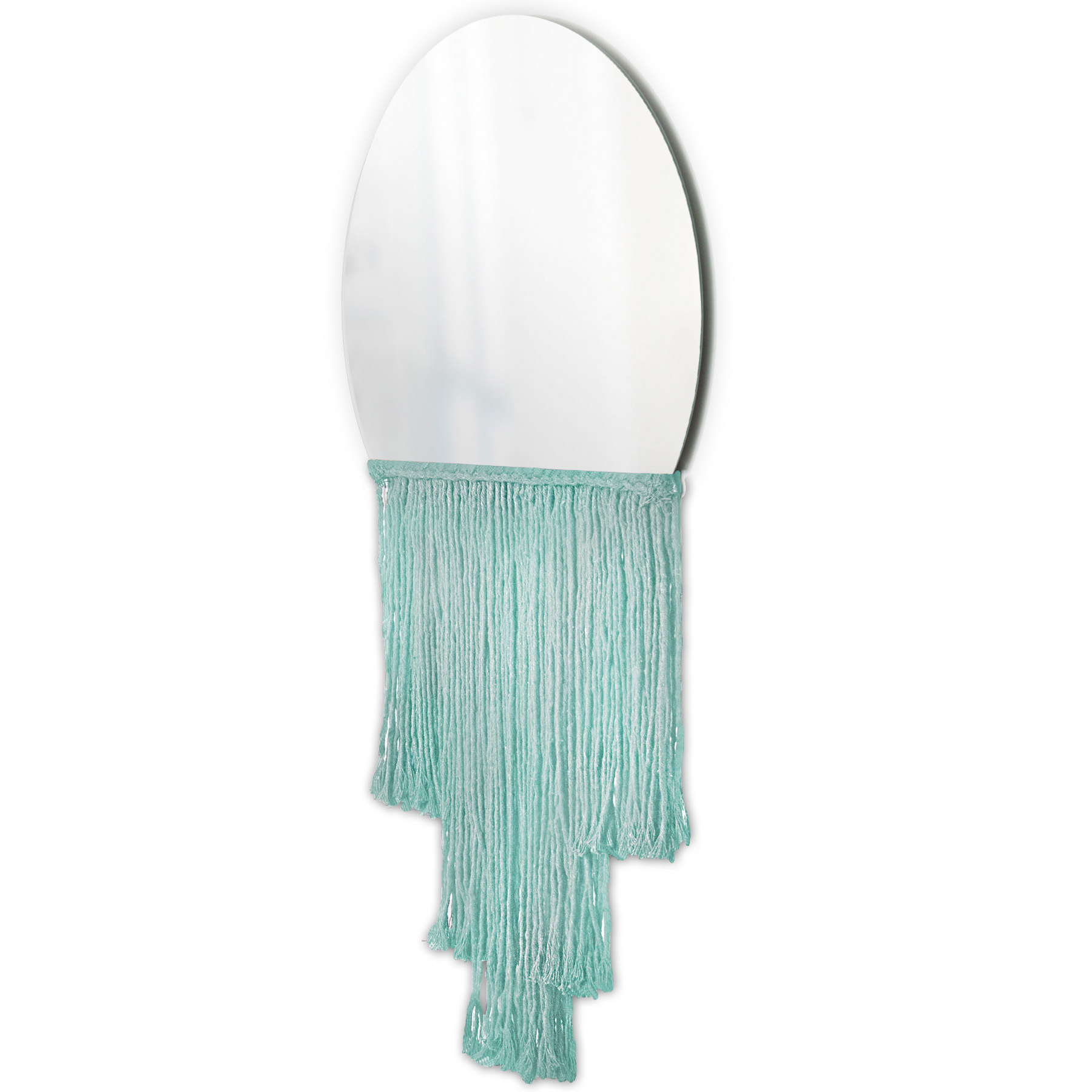  Espelho Decorativo Moon Esc Bangs Verde Água 38cm 