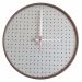  Relógio Round Marrom Mostrador Branco Perfurado 50 cm 