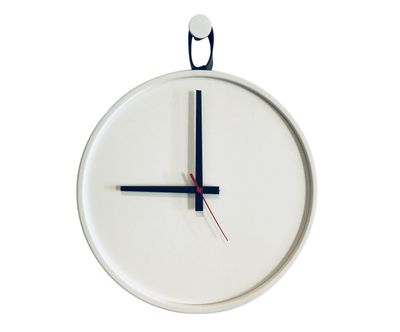  Relogio  Short Strip Branco Alça Preta Mostrador Branco  40 cm  