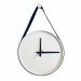  Relogio Adnet Branco Alça Preta Mostrador Branco  40 cm  