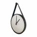  Relogio Adnet Marrom Alça Preta Mostrador Branco Perfurado 40 cm 