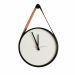  Relogio Adnet Preto Alça Caramelo Mostrador Branco 40 cm  