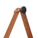  Relogio Adnet Preto Alça Caramelo Mostrador Branco 40 cm  
